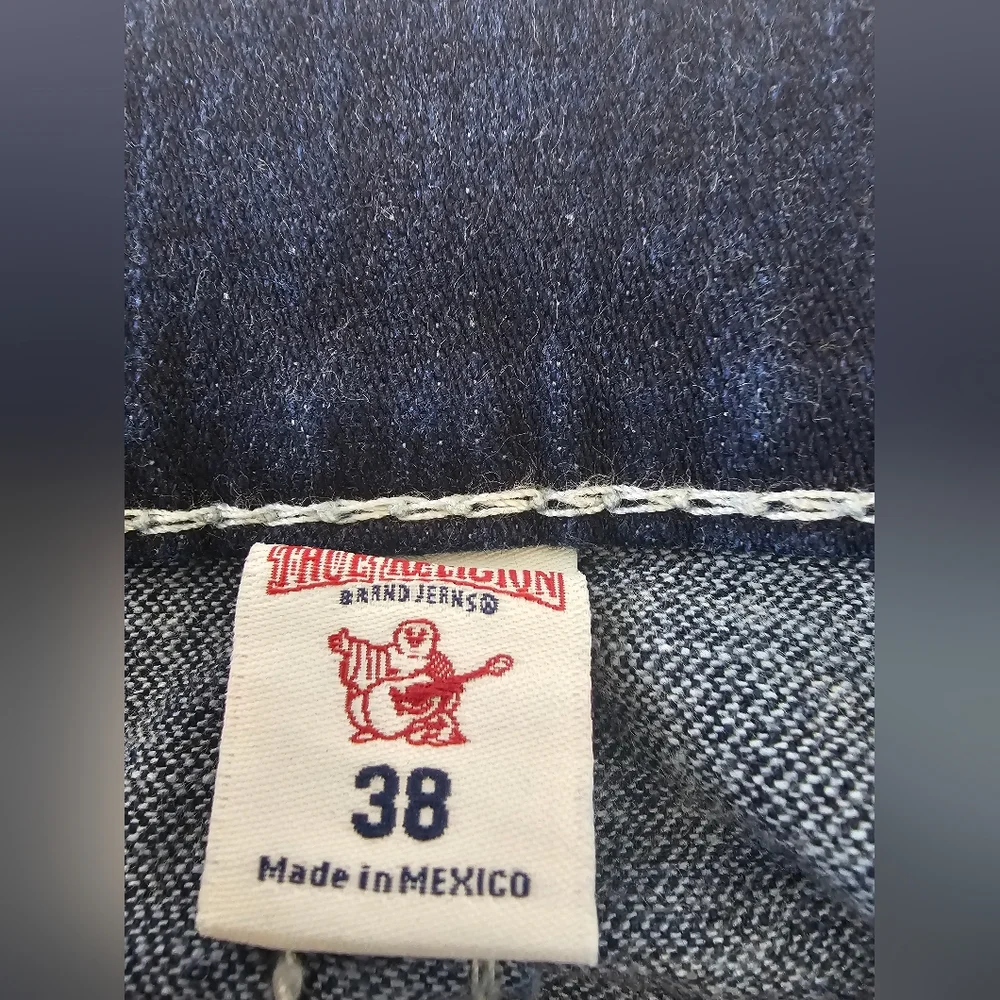 True Religion Ricky Super T Straight Leg Jeans - Men’s Size 38 - Dark Wash